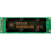 Matrix Orbital LK202-25-FA-V LCD Character Display Modules 20x2 Amb Txt Blk B/G Ext. Volt 25 key