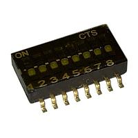CTS Electronic Components 218-8LPSTRF DIP Switches 8 pos. Low Profile Btm Seal Tape Off