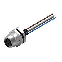 Wurth Elektronik 643462100604 Receptacles WRCIRC M12  Screw  Coding A  Panel + Wires Panel + Wires Metal with Front Panel Nut PG9  Female connector, polarity 4