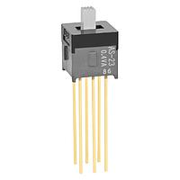 NKK Switches AS23CP Subminiature Slides DPDT ON-OFF-ON .150" STRAIGHT