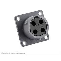 Eaton Souriau-Sunbank UTSX0124S Receptacles Square flange receptacle, without backshell, for 4 female contacts, IP68/69K
