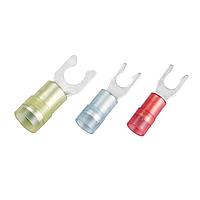 KS Terminals LSNYD5-6 Locking Spade Nylon, Double Crimp Locking Spade, 12-10 AWG, 1/4"
