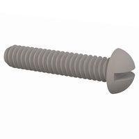 Essentra Components 010348R050 Round Slotted Round Slotted Screw, #3-48 Thread, 1/2 Lg
