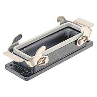 HARTING 09370241301 Double Lock Plate 24B Marine Bulkhead Housing, Double Lever, IP67