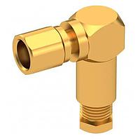 Radiall R112165000 Connectors SMC / RIGHT ANGLE PLUG CLAMP TYPE CABLE 2.6/50+75 S