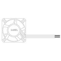 Delta Electronics, Inc. ASB02505HA-A7JV Tubeaxial Tubeaxial Fan, 25x10mm, 5VDC, Sleeve, 3-Lead Wires, Lock Rotor Sensor, Tach