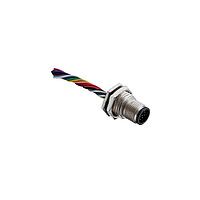 Amphenol LTW MSAS-10PMMS-SF8BA0 Sensor Cables / Actuator Cables M12 Circular Metric Connector, A Code, Metal, 1.5A, 10 pins, Male Connector, Male Contact, Hexagonal, Screw Thread, Solder, Receptacle With Cable/Wire, Length 1000mm, IP68 / IP69K