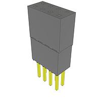 Samtec ESQ-104-34-G-D Sockets Elevated Socket Strip, 0.100" Pitch
