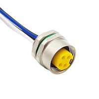 Bulgin PXMBNI78FPF04AFLPG135002 Sensor Cables / Actuator Cables 4 Contacts 7/8" Front Panel Mounting Male 200mm Flying Leads