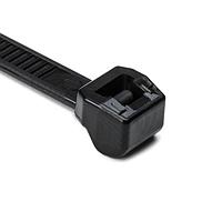 HellermannTyton 118-05850 Serrated, Outside Outside Serrated Cable Tie, 5.9" Long, 50lb Tensile Strength, PA66HS, Black, 100/pkg