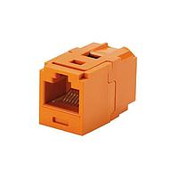 Panduit CC5E88OR UTP Mini-Com Coupler Module, Cat 5e, UTP, Or