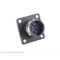 Eaton Souriau-Sunbank UTGX0102W2P Receptacles Square flange receptacle, without backshell, for 4 male contacts,  IP68/69K