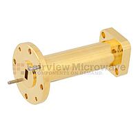 Fairview SMW19TS28001 WR-19 to WR-28 Waveguide Transition 2 Inch Length Using UG-383/U-Mod to UG-599/U Flange