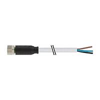 Murrelektronik 7000-08041-2100500 Connectors M8 female 0 with cable, PVC 3x0.25 gy UL/CSA 5m