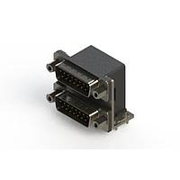EDAC 661-015-364-036 Dual Port D-Sub Connectors Right-angle Dual Port D-Sub Connector