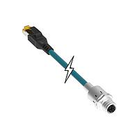 Molex 1203410754 Cat 6a REC M12 CAT6A RJ45 8P FE STR PUR 4M