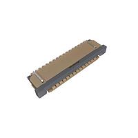 Amphenol FCI SFW15R-1STE1LF Connectors 1.00mm Flex Connector, SFW-R series, 15 Position, Bottom side Contact, Side Entry Surface Mount ZIF Connector, Lead Free.