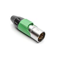 Amphenol Audio AX5M5M-AU Cable Connectors 5P PIN M PLUG GLD W GRN MRK SLEEVE