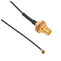 Amphenol RF 336313-12-0200 RF Cable Assemblies SMA BH Jk-AMC Plg 1.13mm cable, 200 mm