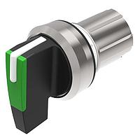 EAO 45-280S.2D50.003 Momentary-Rest-Momentary Selector switch actuator 3 positions green mom-0-mom 45? long lever front/housing metal