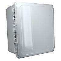 Bud Industries DPH-28712 NEMA/IP Rated Gray hinged cover IP68 N6P PC Enlc with Adj. panel height (17.2 x 15.2 x 8.8)