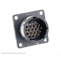 Eaton Souriau-Sunbank UTGX014E18P Receptacles Square flange receptacle, without backshell, with 18 male solder contacts, IP68/69K in unmated conditions