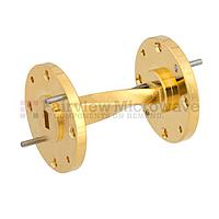 Fairview SMW19TW1001 WR-19 90 Degree Waveguide Twist Using a UG-383/U-Mod Flange And a 40 GHz to 60 GHz Frequency Range