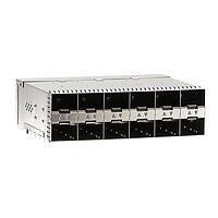 AMP Connectors - TE Connectivity 2-2347721-1 Cage Assemblies SFP56 STACKED 2X6 RECEPTACLE ASSEMBLY