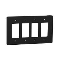 Square D SQWS141004BK Cover Frame 4 GANG MID+ WALL PLATE BK