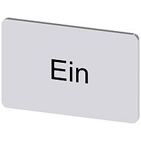 SIEMENS 3SU19000AD810AB0 Labeling Plate, Ein INSCR. LABEL, SILVER 17.5 X 27MM, EIN