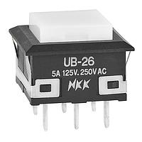 NKK Switches UB26KKW01N-B Pushbutton Switches PUSHBUTTON
