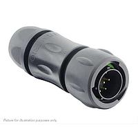 Eaton Souriau-Sunbank UTSX6JC14E7P Plugs Plug, with cable gland backshell, with 7 male solder contacts, IP68/69K in unmated conditions