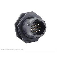 Eaton Souriau-Sunbank UTSX712E10PZ Receptacles Jam nut receptacle, without backshell, with 10 male solder contacts, IP68/69K in unmated conditions, keying Z