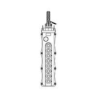 Molex 1301260311 Push Button Pendant 5058 W/505SW-1NONC, NO INTERLOCKS W/MESH