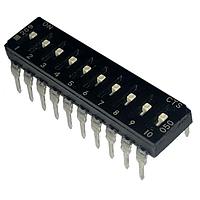 CTS Electronic Components 209-10LPS DIP Switches 10 switch sections SPST