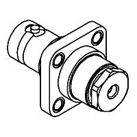 Radiall R141277000 Connectors BNC / STRAIGHT INSULATED SQUARE FLANGE JACK CLAMP TYPE - CABLE 2.6/50+75