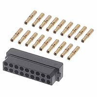 Harwin M80-8441845 Wire Housings Cable Conn Kit, 18P Fmale,Db Rw,24-28AWG