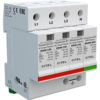 CITEL DS44S-120/G DIN Rail AC Power Surge Suppressor Din Rail AC Power Surge Suppressor, 40kA max, 240/120V Split Phase, 3P+GSG