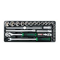 TOPTUL GCAT2508 DR. Flank Socket Set - METRIC (1/2", 25 pcs)