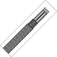 Alpha Wire 2820/2 WH005 Communication and Control 16 AWG 2 Conductor High-Low Temperature Cable, Braid 600V 100ft White