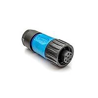 Amphenol Tuchel C016 30D006 110 10 Connectors 6+PE FEM STRT BLUE SODR SIL IN ST RELF