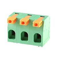 Same Sky (formerly CUI Devices) TBL-0017-1500-06GR-2OR Fixed Terminal Blocks 6 Poles, Screwless, Horizontal, 15.00 Pitch, 18-4 (AWG), Terminal Block