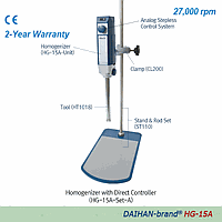DaiHan DH.WHG02017 Homogenizer Analog, with ST110/Clamp/HT1025 Tool HG-15A-Set-B, 230V