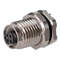 Stewart Connector SS-12600-004 Connectors M5 A-Code Connector  Male  Plug  4 Contact  Solder  IP67