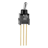 NKK Switches B15JW Toggle Switches SPDT ON-(ON) .248 BAT EXTENDED PC .4VA