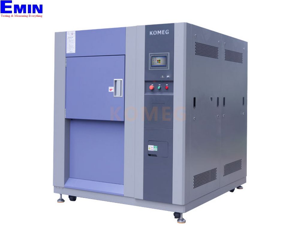 Thermal shock test chamber used for rapid hot and cold temperature transition testing