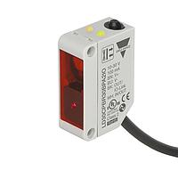 Carlo Gavazzi LD30CPBR30BPA2IO Photoelectric Sensors Photoelectric background / foreground suppression, Class 1 visible red laser, 300mm sensing range, teach button, PNP, NO, 2m cable, IO-Link, plastic housing, IP67