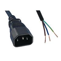 Qualtek Electronics 317003-01 No Receptacle Power Cord 4'11"18/3 W/C14 PLUG