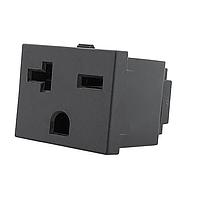 Qualtek Electronics 739W-X2/34 Receptacles Snap-in NEMA 6-20R Convenience Receptacle, 20A 250V Rating, Black Color