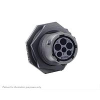Eaton Souriau-Sunbank UTSX7103W3S Receptacles Jam nut receptacle, without backshell, for 6 female contacts, IP68/69K